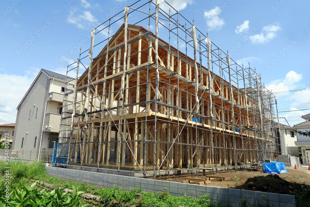 建築中の住宅 建築中の住宅
