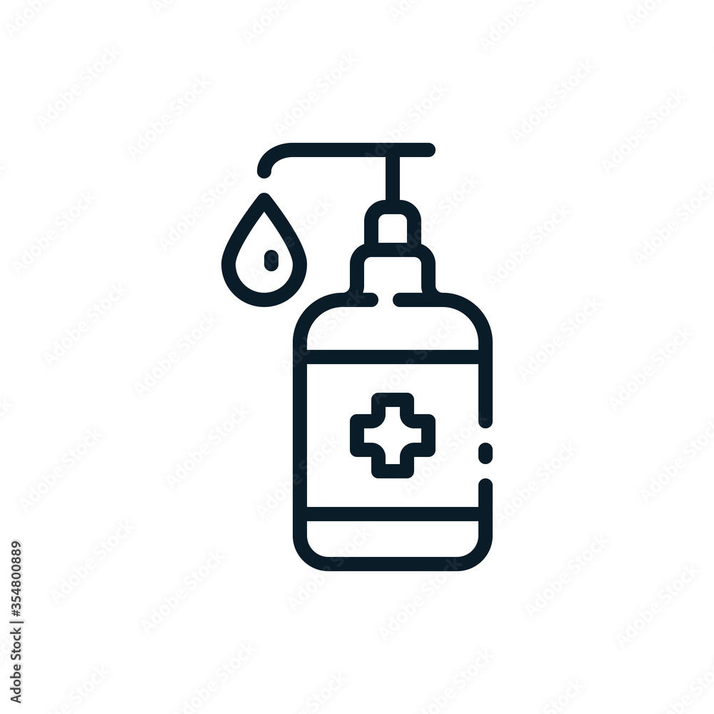 Washing gel, hand sanitizer pump bottle, alcohol gel outline icons. Vector illustration. Editable stroke. Isolated icon suitable for web, infographics, interface and apps. Washing gel, hand sanitizer pump bottle, alcohol gel outline icons. Vector illustration. Editable stroke. Isolated icon suitable for web, infographics, interface and apps.