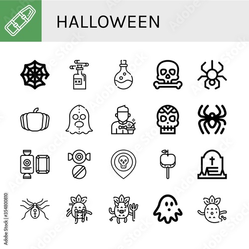 Set of halloween icons