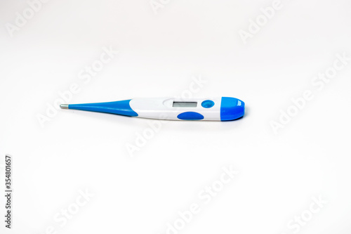 Electronic modern thermometer isolated
