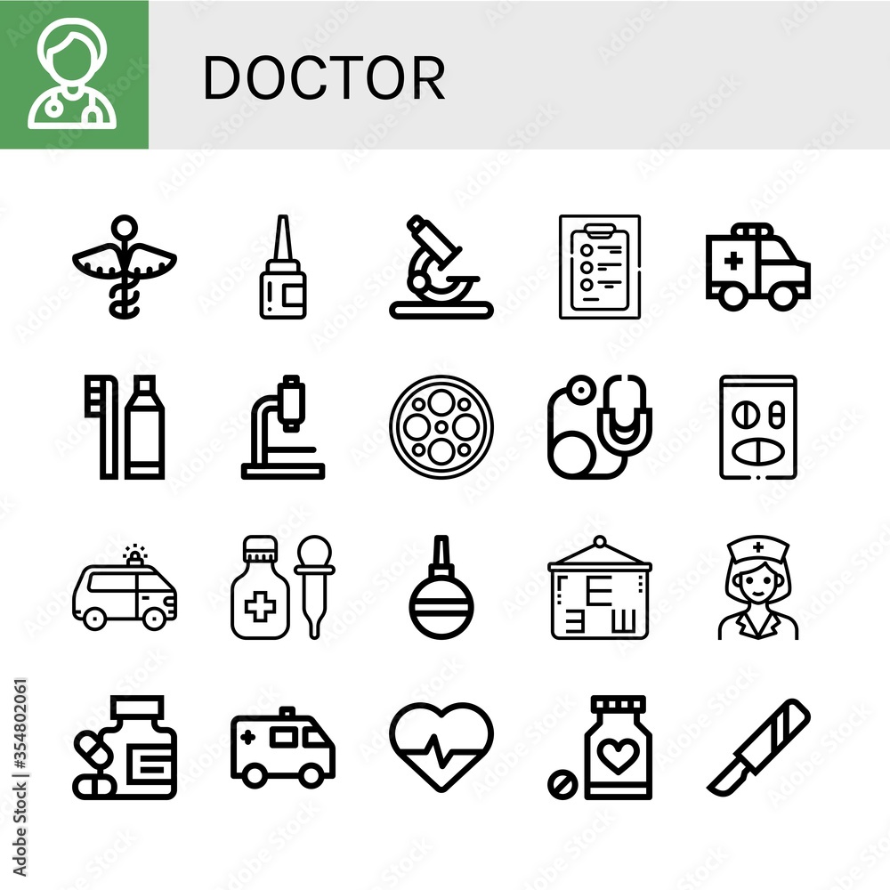 doctor icon set doctor icon set