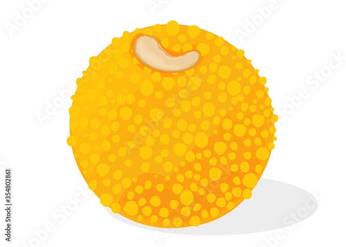 Boondi ladoo or bundi Ladoo Indian Sweets or Mithai Food Vector