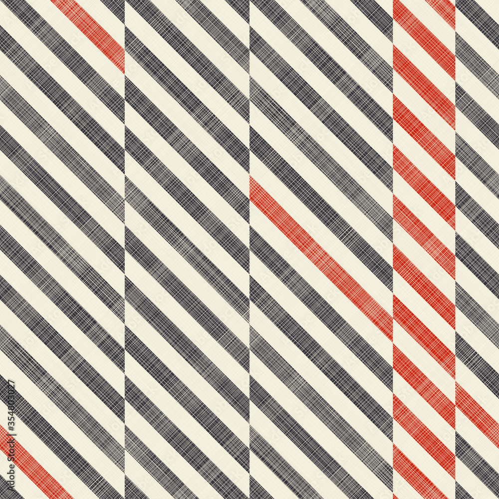 Abstract seamless striped geometric pattern on texture background in retro colors. Creative vector pattern for ceramic tile, wallpaper, linoleum, textile, web page background.