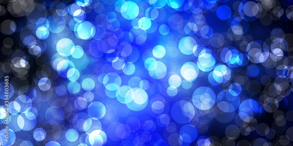 Dark BLUE vector background with bubbles. Dark BLUE vector background with bubbles.