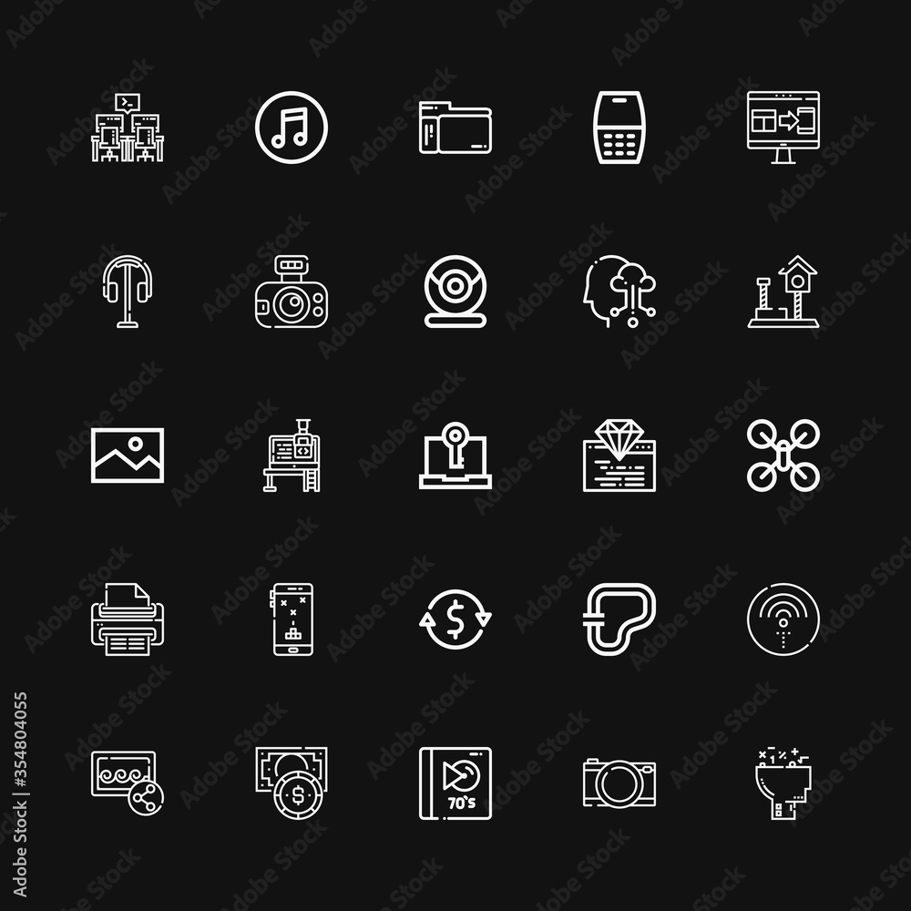 Editable 25 digital icons for web and mobile