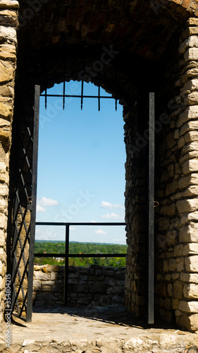 
View of the gate in the castle in Będzin, ready space for entry.