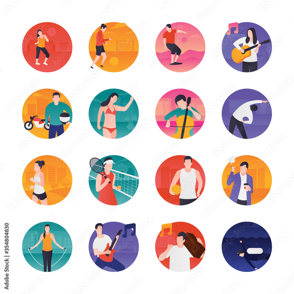 Activities Flat Icons Activities Flat Icons