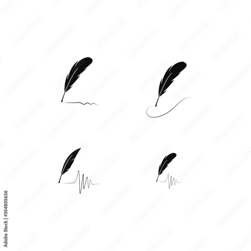 Feather pen logo Feather pen logo