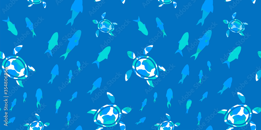 sea turtles and fish pattern sea turtles and fish pattern