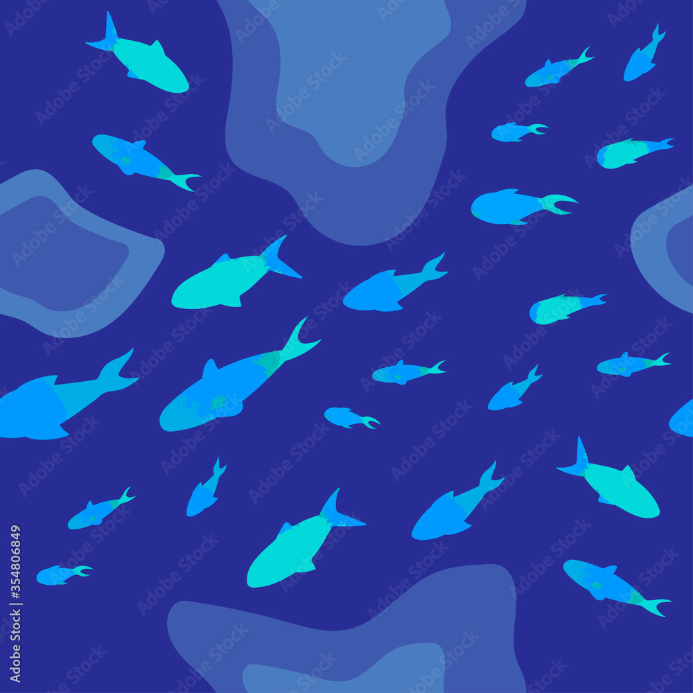 textured flock of sea fish textured flock of sea fish
