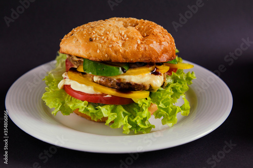 
cheese and meat burger