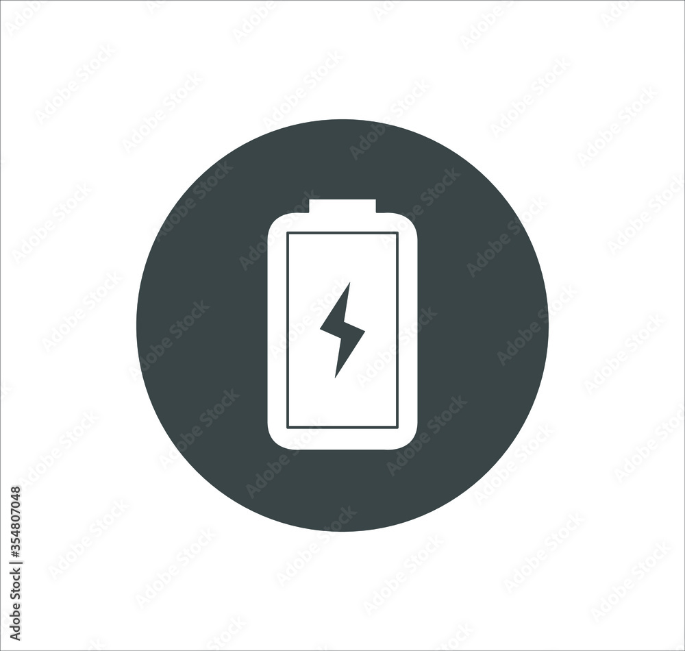 Battery icon sign symbol vector on white background Battery icon sign symbol vector on white background