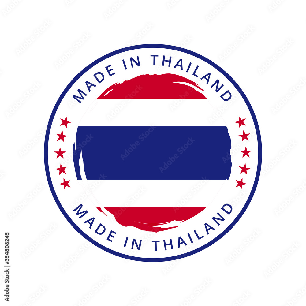 Made in thailand vector round label Made in thailand vector round label