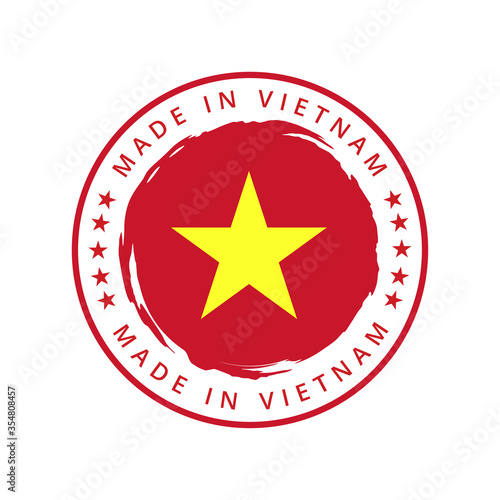 Made in vietnam vector round label