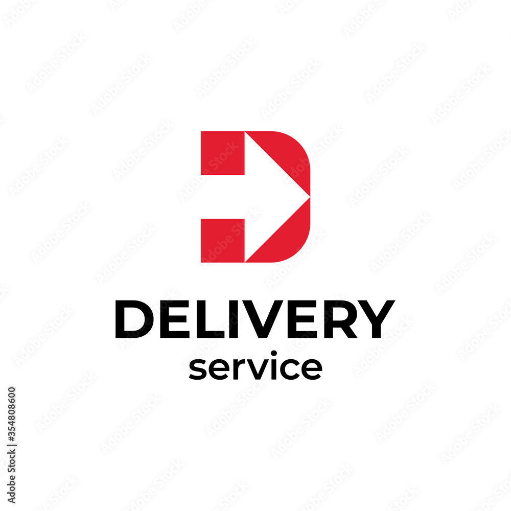 Vector Letter D Arrow Delivery Logo Vector Letter D Arrow Delivery Logo
