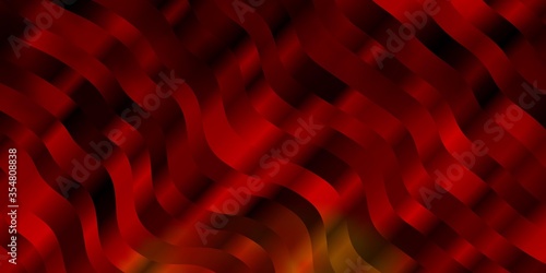 Dark Orange vector background with lines. Colorful illustration in circular style with lines. Pattern for websites, landing pages.