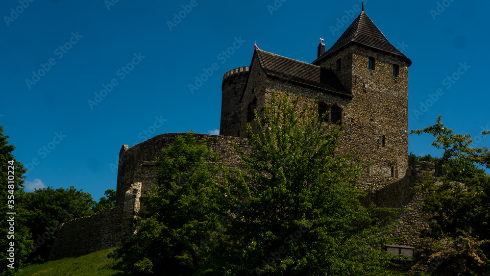 View of the historic castle and walls in Będzin. Ready for entry.
View of the historic castle and walls in Będzin. Ready for entry.