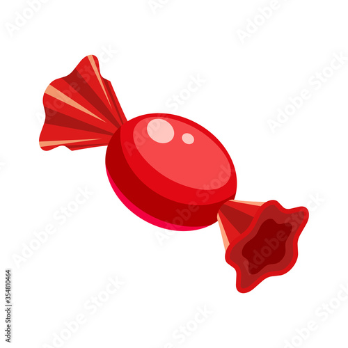 Candy wrapped lollipop isometric sweet food