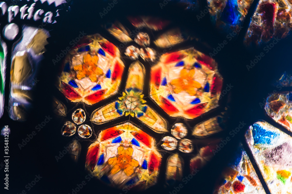 Fototapeta premium Kaleidoscope pattern, abstract background, real view