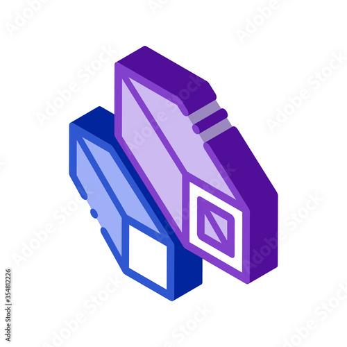 Square Tubes Metallurgical Icon Vector isometric sign. color isolated symbol illustration