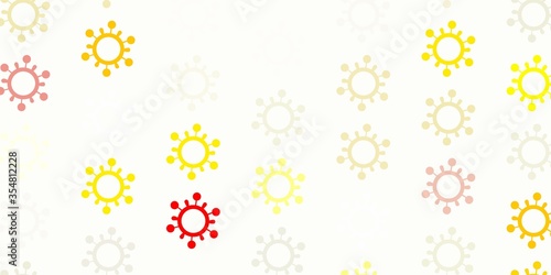 Light Orange vector texture with disease symbols.