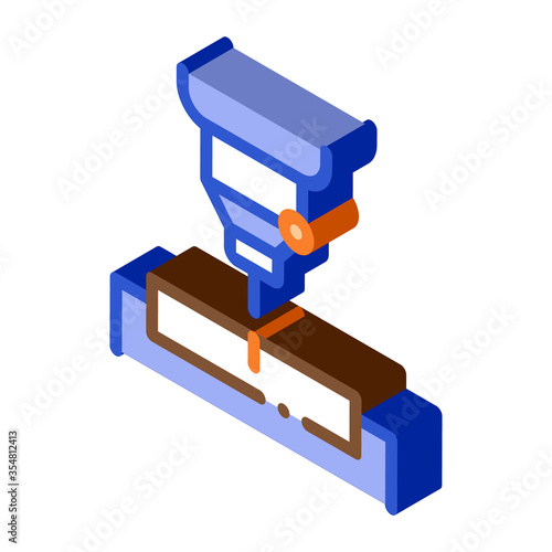 Factory Drilling Metallurgical Icon Vector isometric sign. color isolated symbol illustration