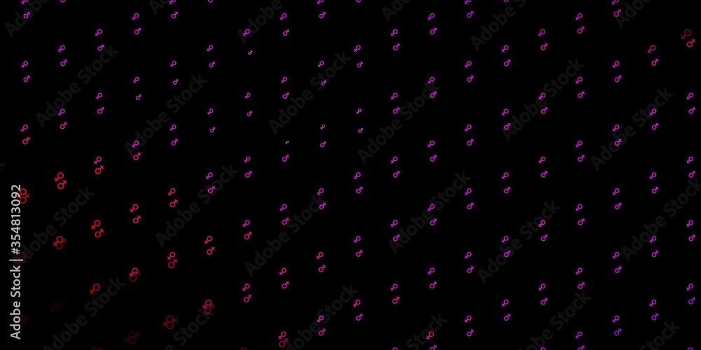 Dark Purple, Pink vector pattern with feminism elements. Dark Purple, Pink vector pattern with feminism elements.