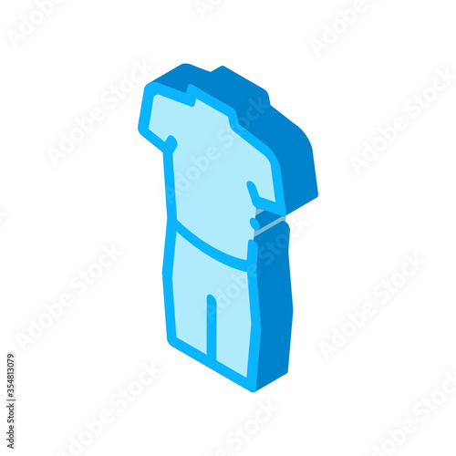 Swimming Suit Canoeing Icon Vector isometric sign. color isolated symbol illustration