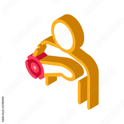 Heartache Icon Vector. Isometric Heartache sign. color isolated symbol illustration