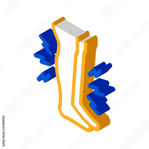 Muscle Pain Icon Vector. Isometric Muscle Pain sign. color isolated symbol illustration