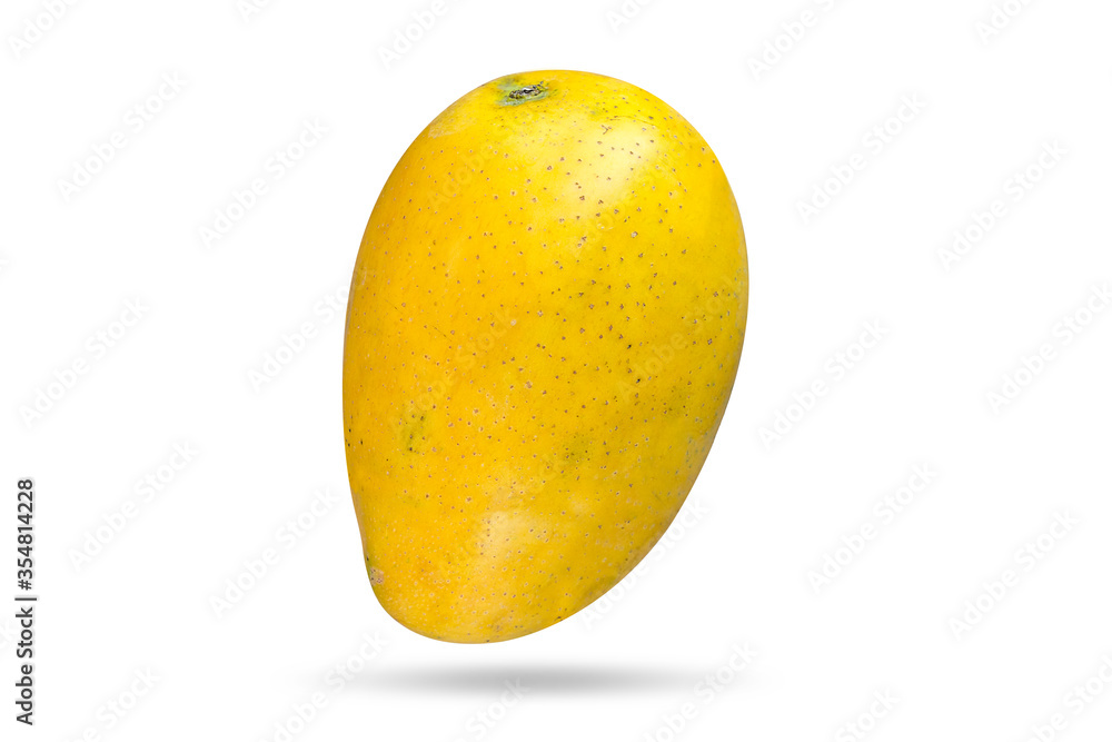 fresh ripe mango high quality image on white background