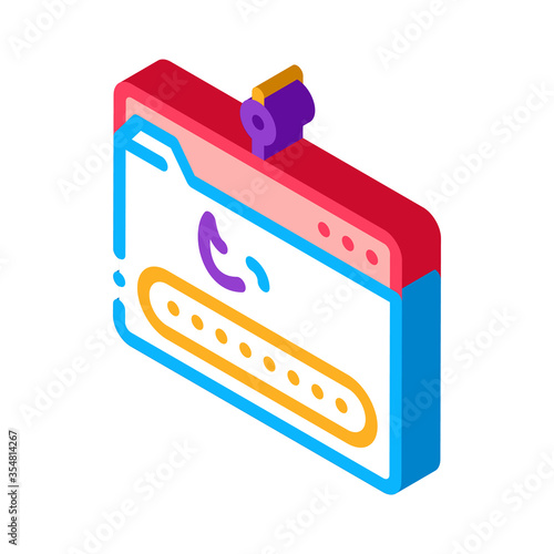 Phishing Icon Vector. Isometric Phishing sign. color isolated symbol illustration