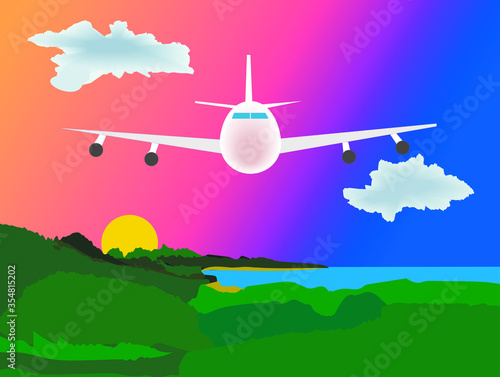 airplane in the sky 