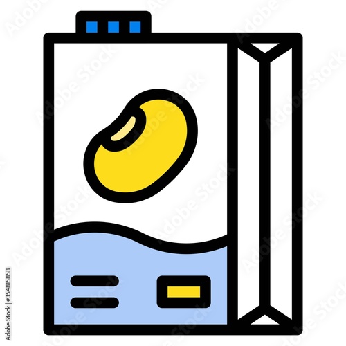 Soy milk icon, Beverage filled vector illustration