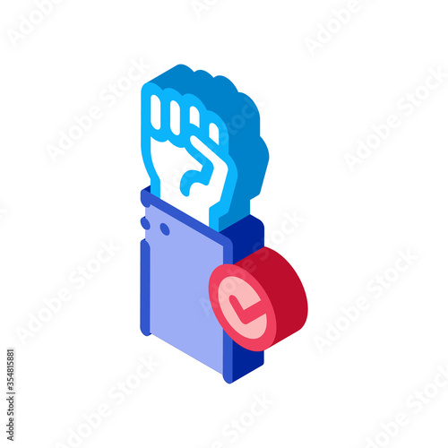 Cast Vote Icon Vector. Isometric Cast Vote sign. color isolated symbol illustration