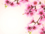Blurred pink spring blossom background