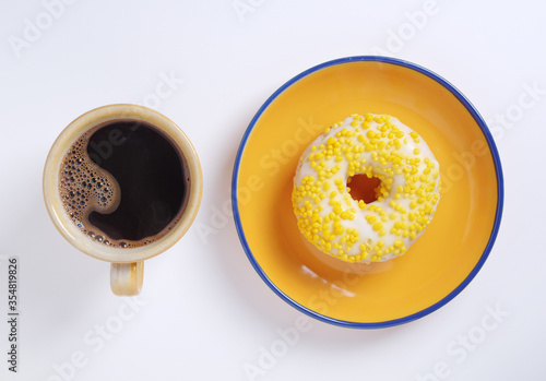 Coffee with donut