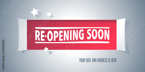 Grand opening or re opening vector background.