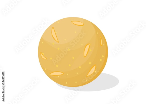 Besan Laddu Indian Sweets or Mithai Food Vector