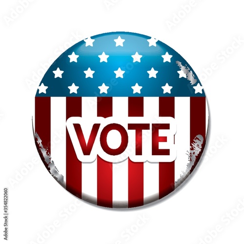 US election vote badge