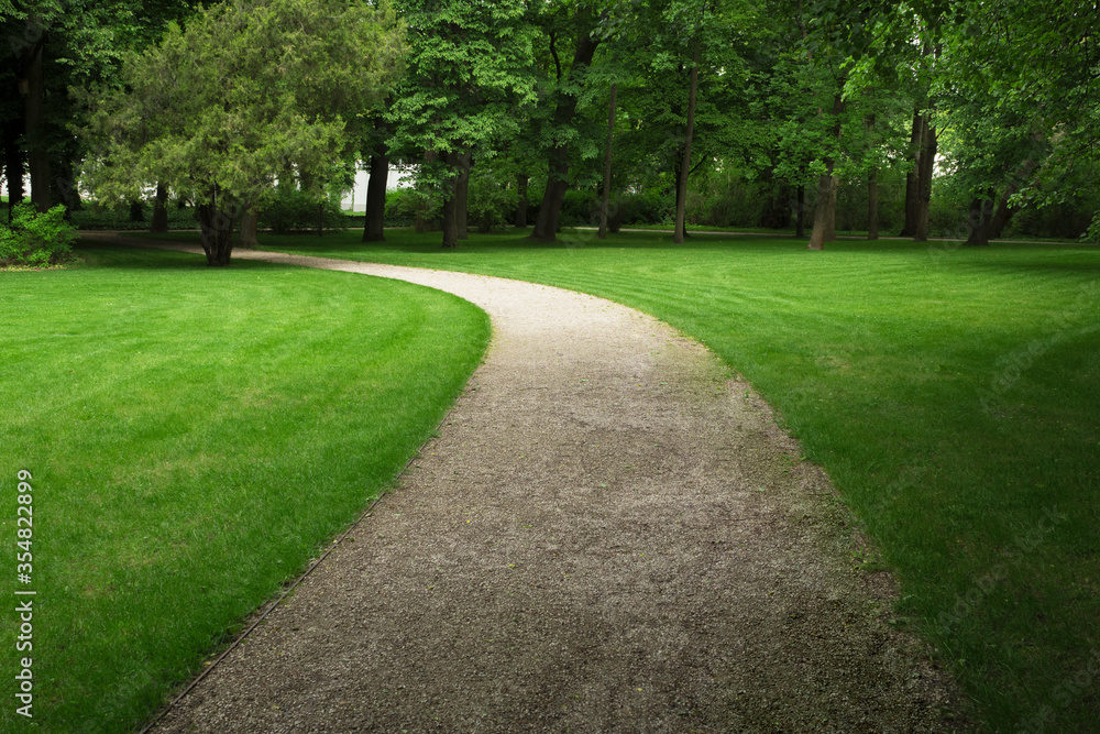 Stone path in the park Stone path in the park