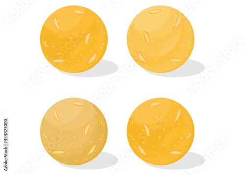 Besan Laddu Indian Sweets or Mithai Food Vector