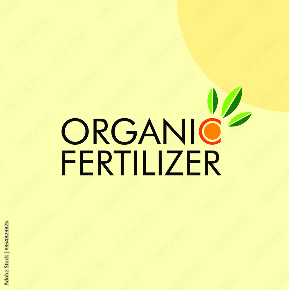 organic fertilizer logo icon with simple shape symbol. Good use for ...