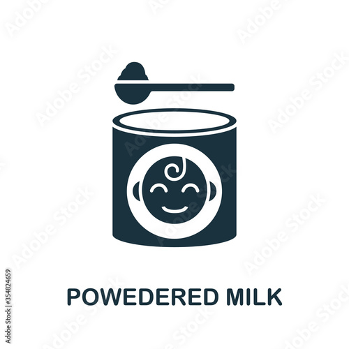 Powdered Milk icon. Simple element from baby feeding collection. Creative Powdered Milk icon for web design, templates, infographics and more