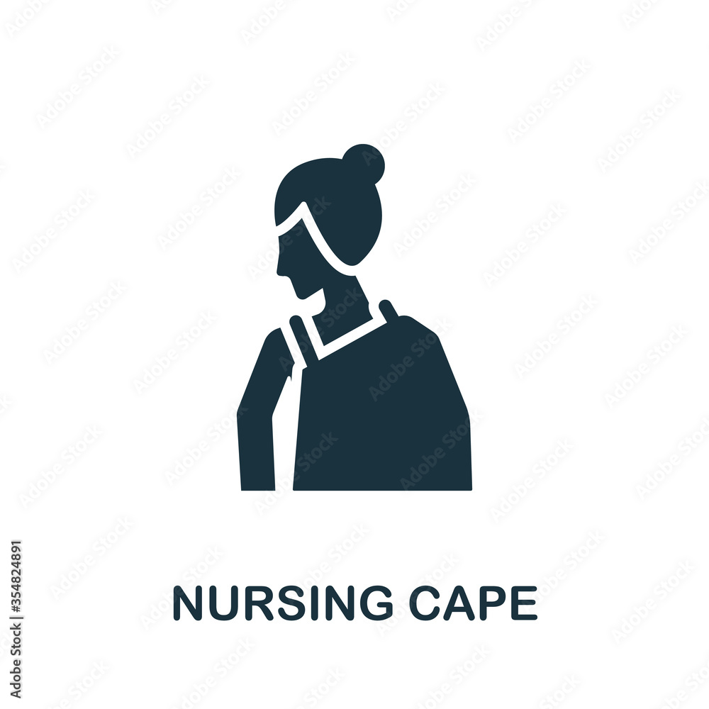 Nursing Cape icon. Simple element from baby feeding collection. Creative Nursing Cape icon for web design, templates, infographics and more Nursing Cape icon. Simple element from baby feeding collection. Creative Nursing Cape icon for web design, templates, infographics and more