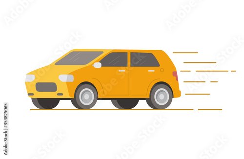 Fototapeta Naklejka Na Ścianę i Meble -  Service fast delivery car.Vector illustration.