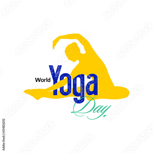 World Yoga Day Template - Calligraphy