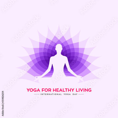 Yoga For Healthy Living - International Yoga Day Banner