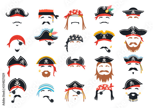 Carnival pirate mask decor. Photo booth props