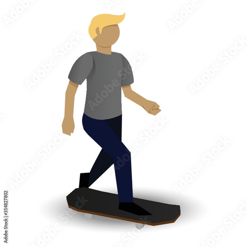 Boy on skateboard